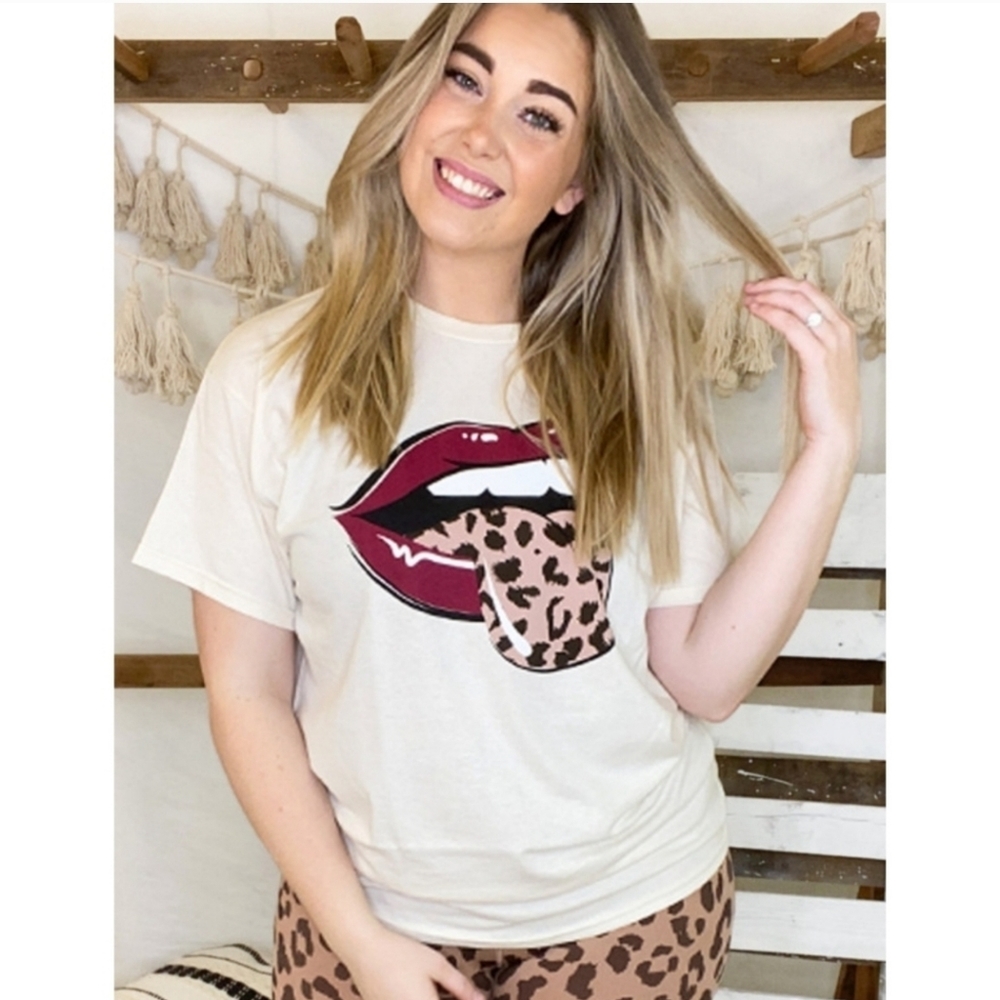 NEW Leopard Lips Tee